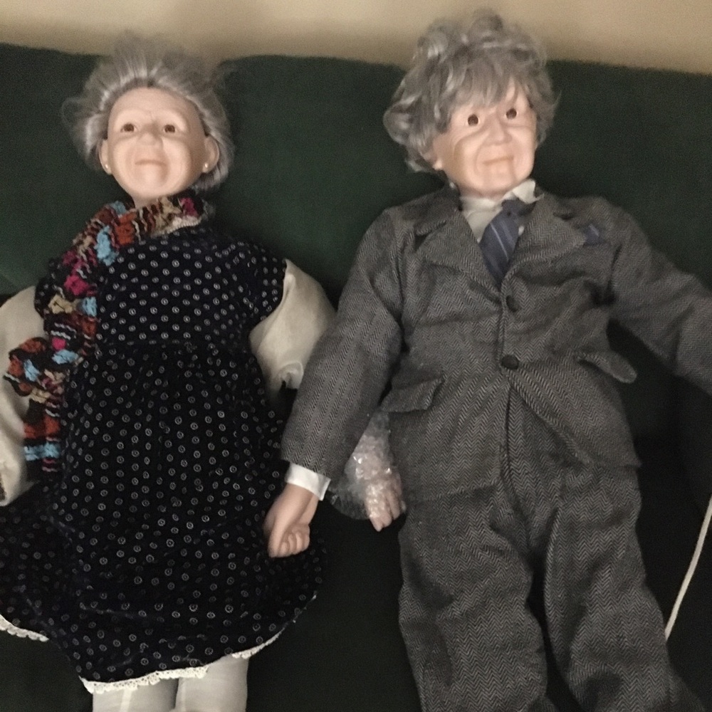 Ashley Belle Grandma and Grandpa 4 ft Porcelain Dolls